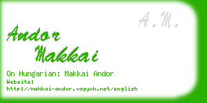 andor makkai business card